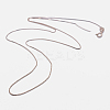 925 Sterling Silver Box Chain Necklaces STER-F039-45cm-05RG-1