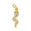 Brass Micro Pave Cubic Zirconia Pendants KK-V007-007G-04-1