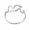 Non-Tarnish 304 Stainless Steel Snake Wrap Open Cuff Ring LS-RJEW-T023-82P-2