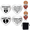 Heart Double-Sided Engraved Stainless Steel Commemorative Decision Maker Coin Set AJEW-GL0002-02E-1