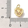 Rack Plating Brass Micro Pave Cubic Zirconia Charms KK-I720-08G-3