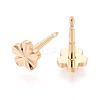 Brass Stud Earrings for Women EJEW-G441-01G-2