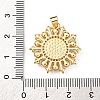 Brass Micro Pave Cubic Zirconia Pendants KK-K408-14G-3