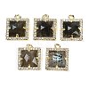 Natural Labradorite Faceted Square Charms G-I375-06G-08-1