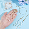 10Pcs Round ABS Imitation Pearl Beads Link Chain Bracelet Making AJEW-UN0002-08-2