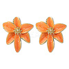 Flower Alloy Enamel Stud Earrings FS-WG2BD2D-04-1