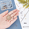 30Pcs 5 Colors 304 Stainless Steel Stud Earring Findings with Loop FIND-UN0001-11-2