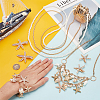 Natural Shell & Alloy Starfish Jewelry Set with ABS Imitation Pearl Beaded DIY-PH0020-73-3