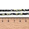 AB Color Plated Transparent Glass Beads Strands GLAA-G127-01D-4