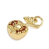 Brass Micro Pave Cubic Zirconia Pendants KK-D409-24G-2