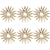 6Pcs Zinc Alloy Buttons BUTT-FH0001-042-1