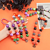 4Pcs 4 Styles Halloween Theme ABS Plastic Imitation Pearl & Acrylic & Resin Beaded Necklaces Set NJEW-AB00008-5