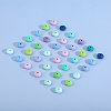 160Pcs 16 Colors Rondelle Food Grade Eco-Friendly Silicone Abacus Beads SIL-CA0003-17-6