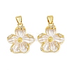 Brass Micro Clear Cubic Zirconia Peg Bails Pin Pendants KK-CBA6A75-52B-G-1