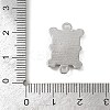 Brass & White ABS Plastic Imitation Pearl Playing Card A Connector Charms KK-M322-23P-3