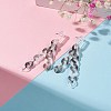 Acrylic Curb Chain Tassel Dangle Stud Earrings for Women EJEW-JE04767-02-2