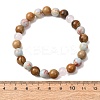 Natural Shoushan Stone & Picture Jasper & Glass Beads Stretch Bracelets for Women Men BJEW-P398-01A-5