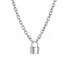 Lock 304 Stainless Steel Pendant Cable Pendant Necklaces FS-WGE7469-01-5
