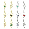 12Pcs 2 Colors Rack Plating Alloy Rhinestone Pendants FIND-FS0003-70-1