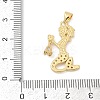 Brass Micro Pave Cubic Zirconia Pendants KK-D317-125G-3