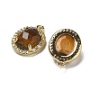 Natural Mixed Gemstone Faceted Oval Pendants G-I375-02G-3