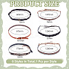 6Pcs 6 Styles Imitation Leather & Alloy Cowboy Hat Bands DIY-HY0003-06-2