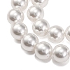 Baking Paint Pearlized Glass Pearl Round Bead Strands PEAR-H019-02C-04-4