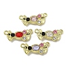 Rack Plating Alloy Rhinestone Pendants PALLOY-F312-15G-1