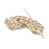 Leaf Alloy Pave Acrylic Rhinestone Brooch JEWB-C029-17B-2