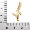 Brass Micro Pave Cubic Zirconia Pendants KK-M319-02G-Y-3