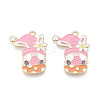 Alloy and Enamel Pendants ENAM-T021-21C-1