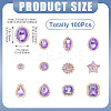 100Pcs Teardrop/Heart/Star Sew on Rhinestones FIND-TA0006-69C-4