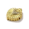 Rack Plating Brass Micro Pave Clear Cubic Zirconia Pendants KK-R158-08B-G-2