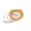 304 Stainless Steel Cuff Open Rings for Women DM4444-5