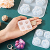  3Pcs 3 Style Paw Print Shape DIY Silicone Molds DIY-TA0005-22-15