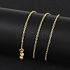 Brass Cable Chain Necklaces for Women NJEW-G084-19G-4