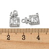 Brass Micro Pave Cubic Zirconia Pendants KK-H460-11P-3