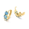 Cubic Zirconia Hoop Earrings EJEW-P213-16G-01-2