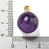Natural Amethyst Perfume Bottle Pendants G-K338-22G-08-3