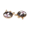 Rack Plating Alloy Enamel Pendants ENAM-K050-02A-2