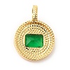 Brass with Cubic Zirconia Pendants KK-K339-01G-01-2