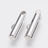 Brass Slide On End Clasp Tubes KK-Q747-11F-P-1