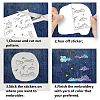 4 Sheets 11.6x8.2 Inch Stick and Stitch Embroidery Patterns DIY-WH0455-137-3