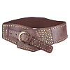 Imitation Leather with Alloy Rivet Chain Belts AJEW-WH20006-252-1