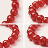 SUNNYCLUE Natural Red Agate Round Beads Stretch Bracelets BJEW-PH0001-8mm-04-5