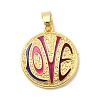 Brass Enamel Pendants KK-I378-19G-A-2