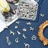 60Pcs 15 Styles Tibetan Styles Alloy Pendants FIND-FS0002-01-2