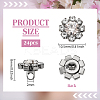 24Pcs 1-Hole Zinc Alloy Buttons FIND-PH0026-97-2