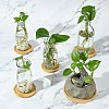 8Pcs 8 Styles Bamboo Round Plant Saucer AJEW-CJ0001-29-5