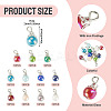 110Pcs 11 Colors Glass Pendants PALLOY-TAC0299-4